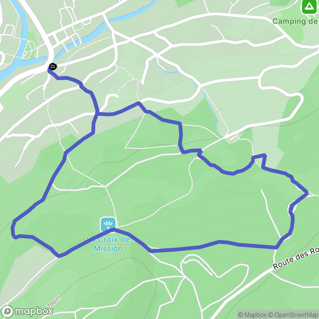 Cornimont : carte du parcours de randonnée - France