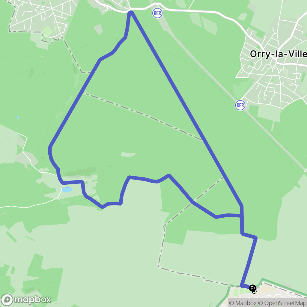 Fosses : carte du parcours de randonnée - France