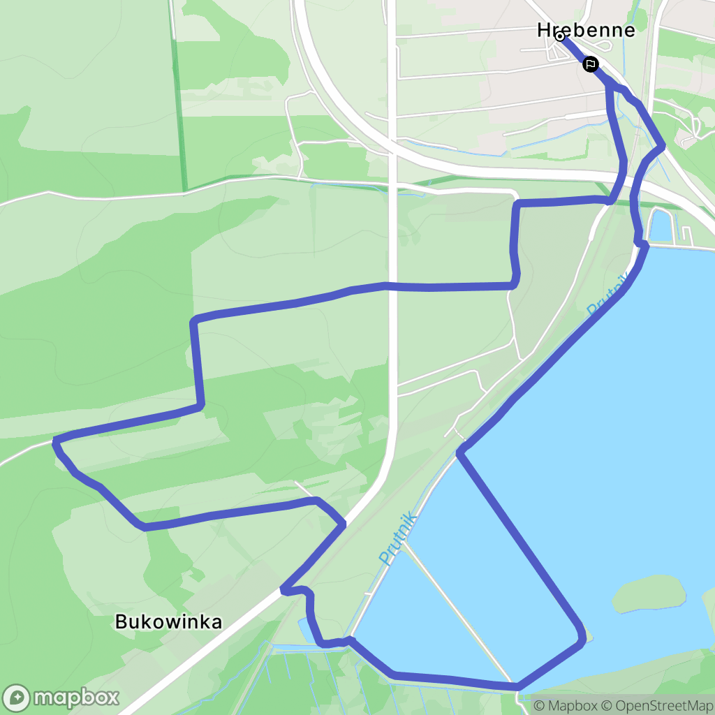 Hrebenne: mapa trasy - Poland