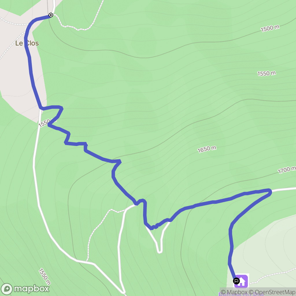 Saint-Mury-Monteymond : carte du parcours de randonnée - France