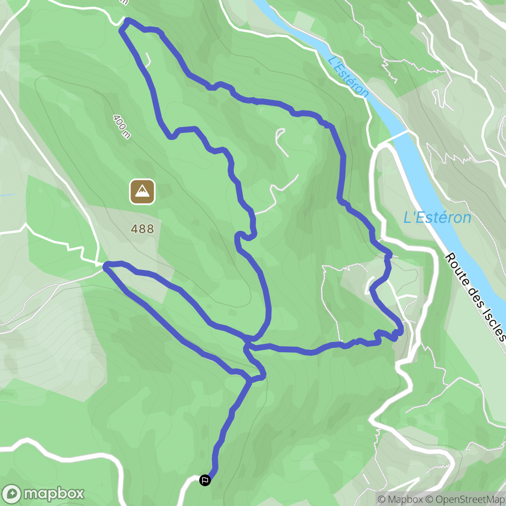 Le Broc : carte du parcours de randonnée - France