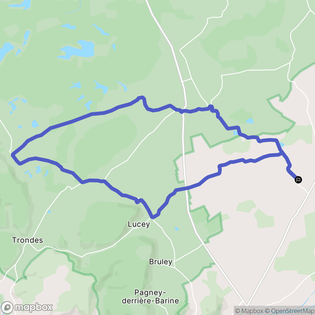 Francheville : carte du parcours de randonnée - France