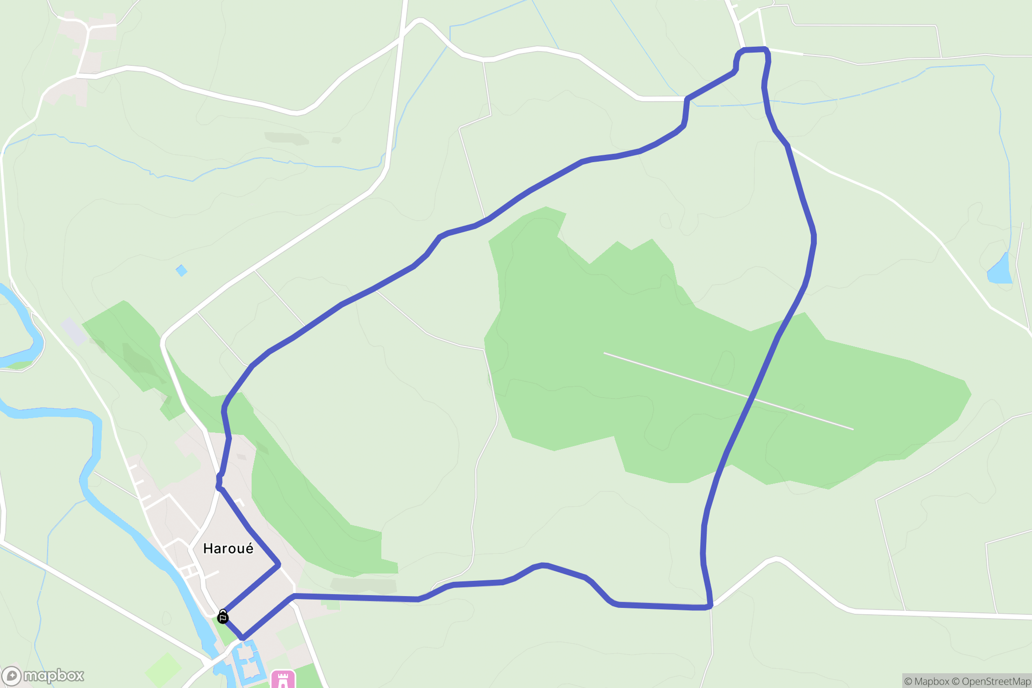 Haroué : carte du parcours de randonnée - France