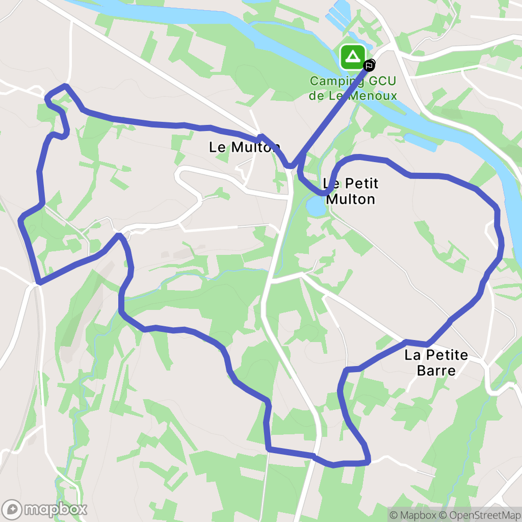 Le Menoux : carte du parcours de randonnée - France