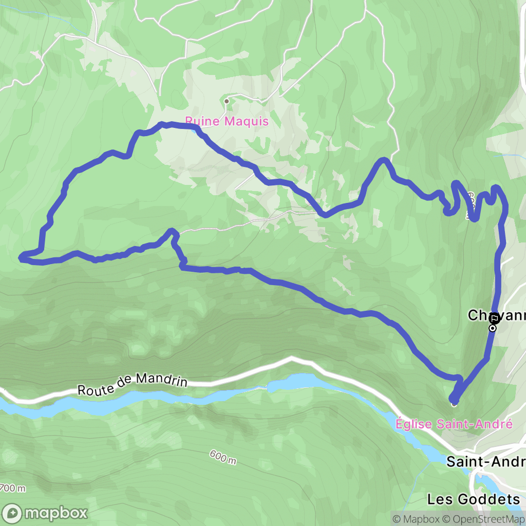 Vallières-sur-Fier : carte du parcours de randonnée - France