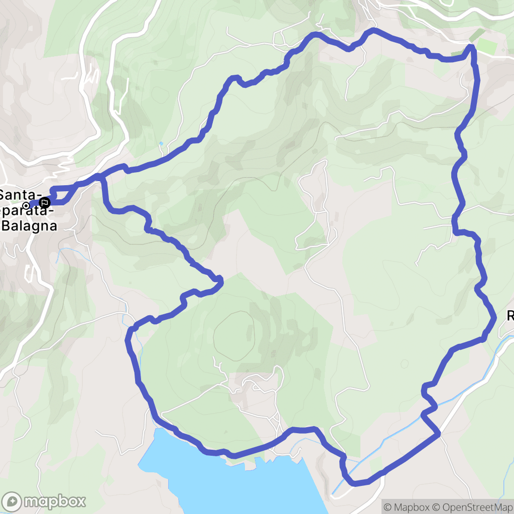 Santa-Reparata-Di-Balagna : carte du parcours de randonnée - France