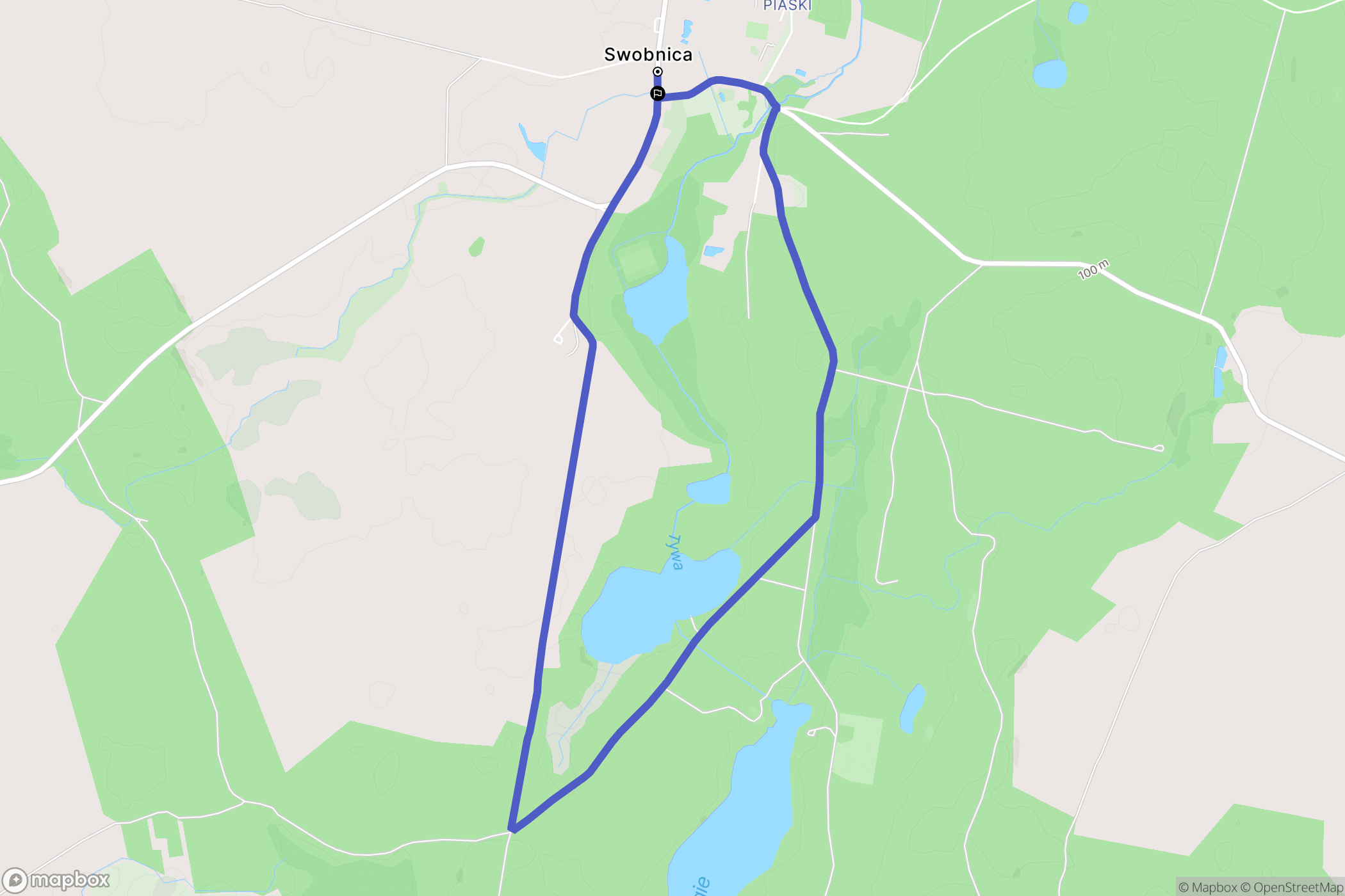Swobnica: mapa trasy - Poland