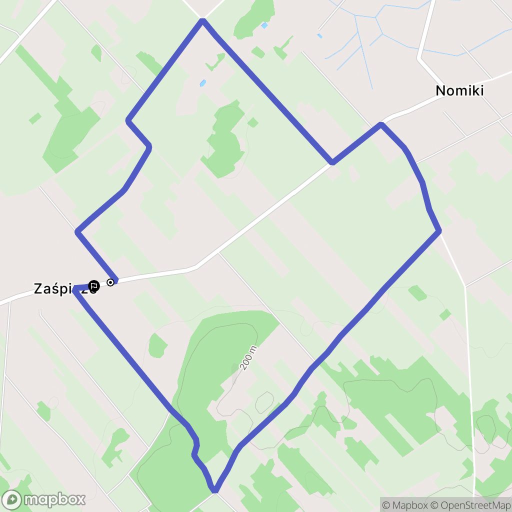 Zaśpicze: mapa trasy - Poland