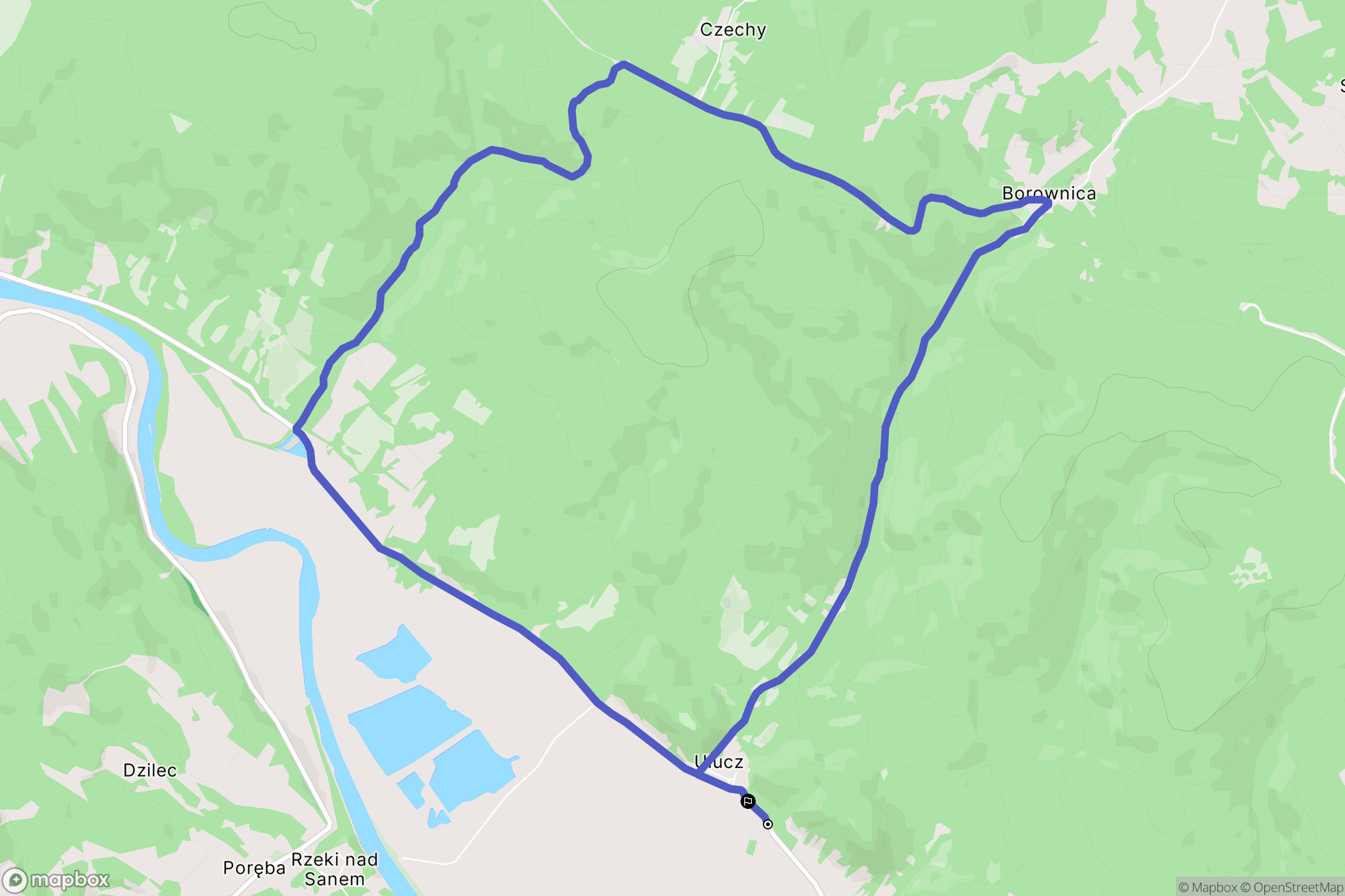 Ulucz: mapa trasy - Poland
