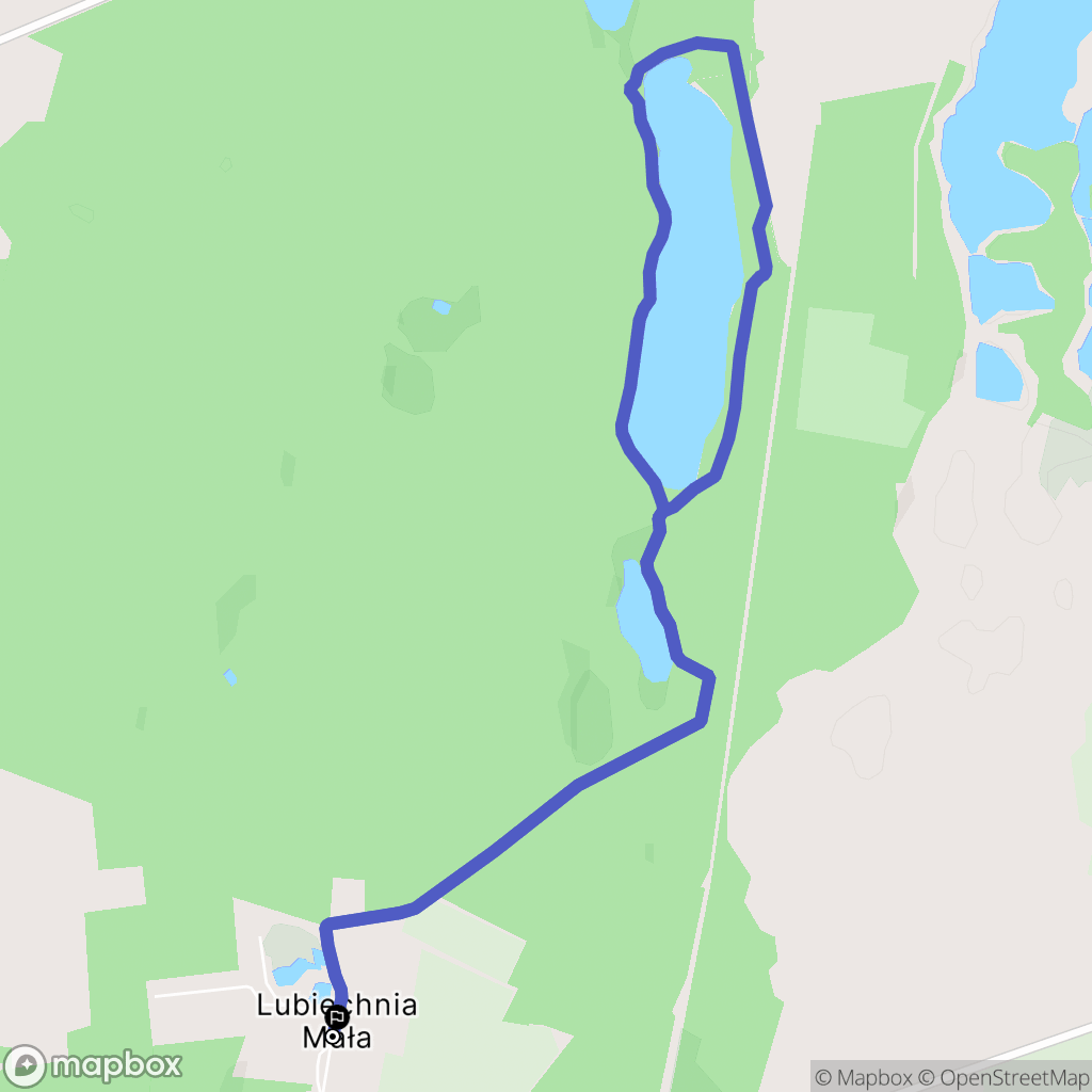 Lubiechnia Mała: mapa trasy - Poland