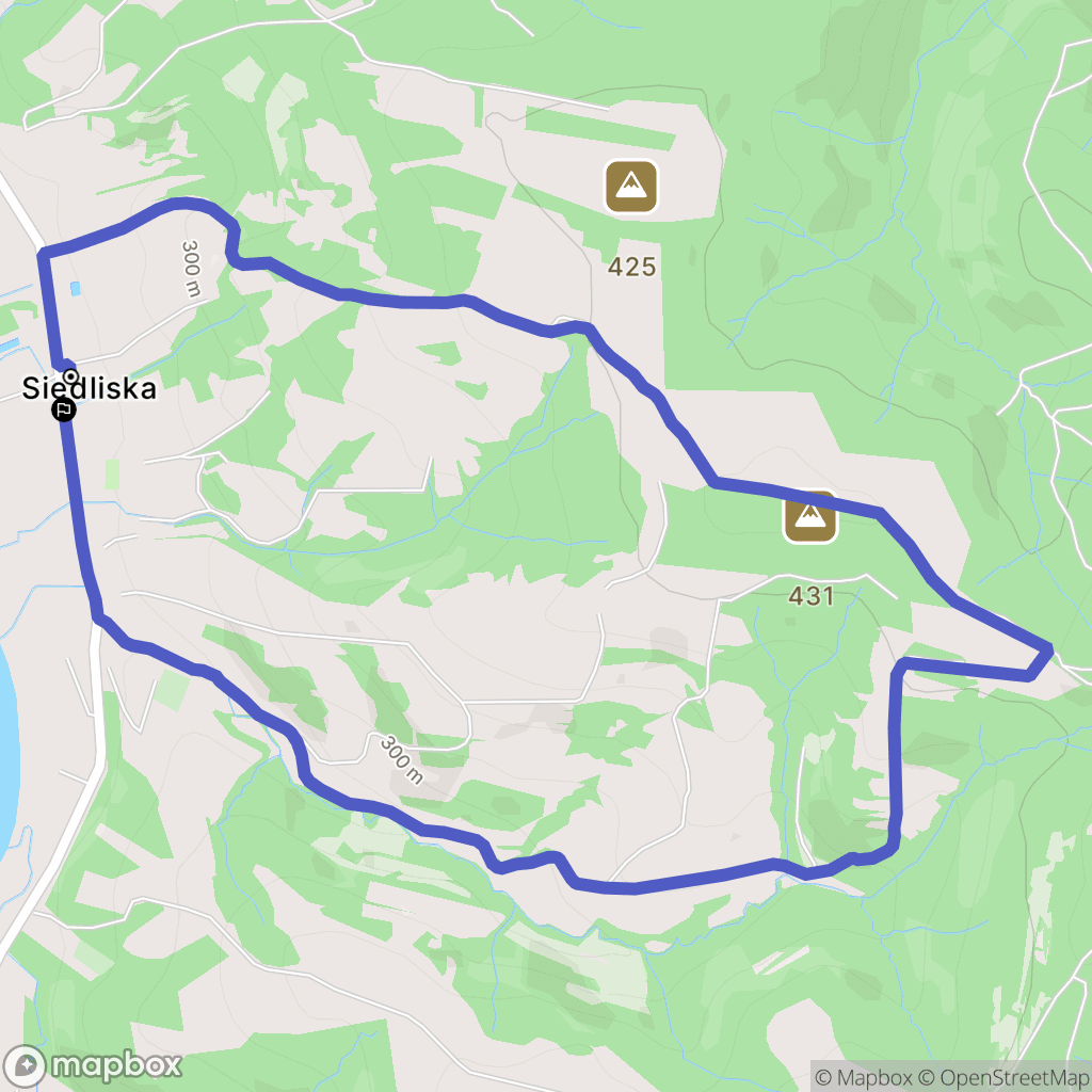 Siedliska: mapa trasy - Poland