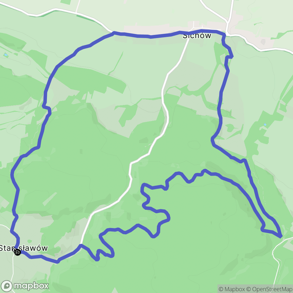 Stanisławów: mapa trasy - Poland