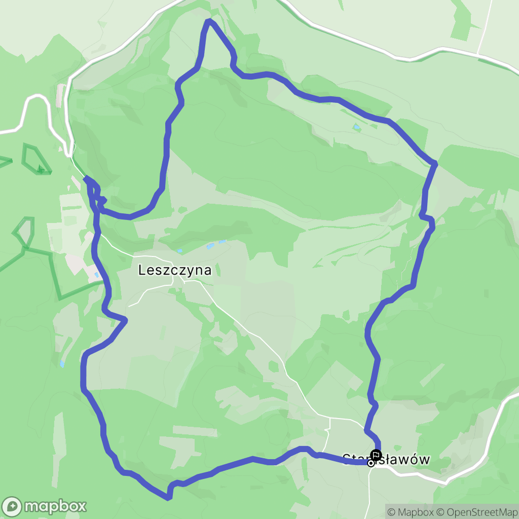Stanisławów: mapa trasy - Poland