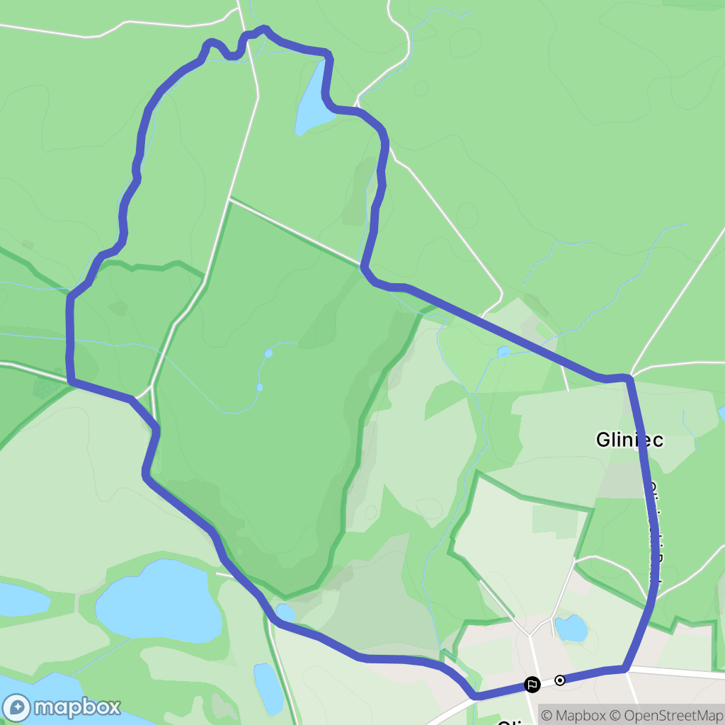 Glinna: mapa trasy - Poland