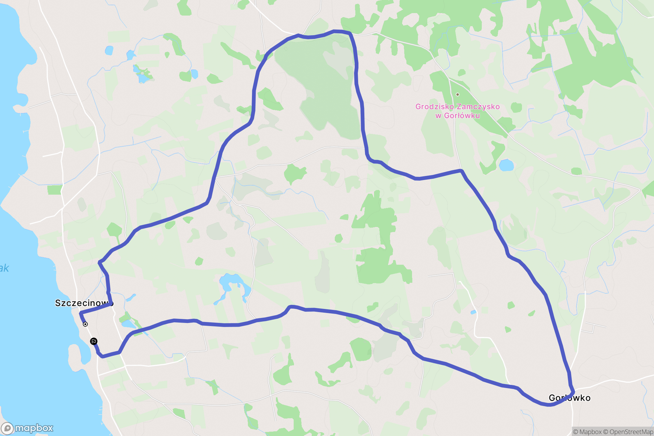 Szczecinowo: mapa trasy - Poland