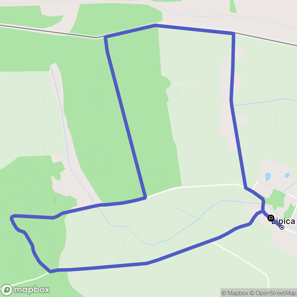 Lipica: mapa trasy - Poland