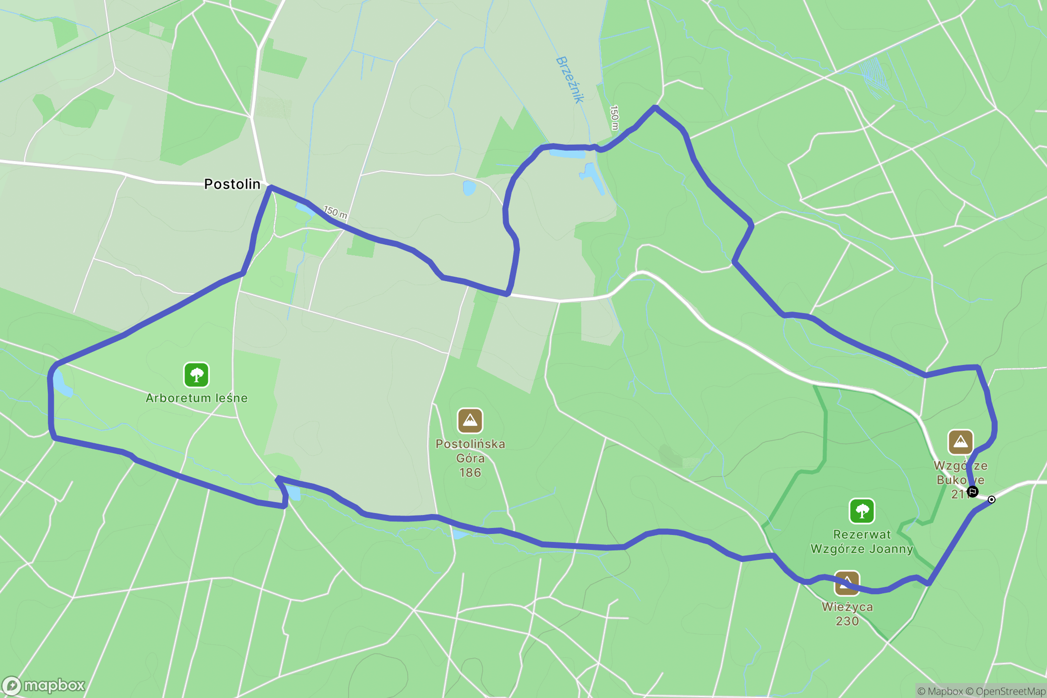 Lasowice: mapa trasy - Poland