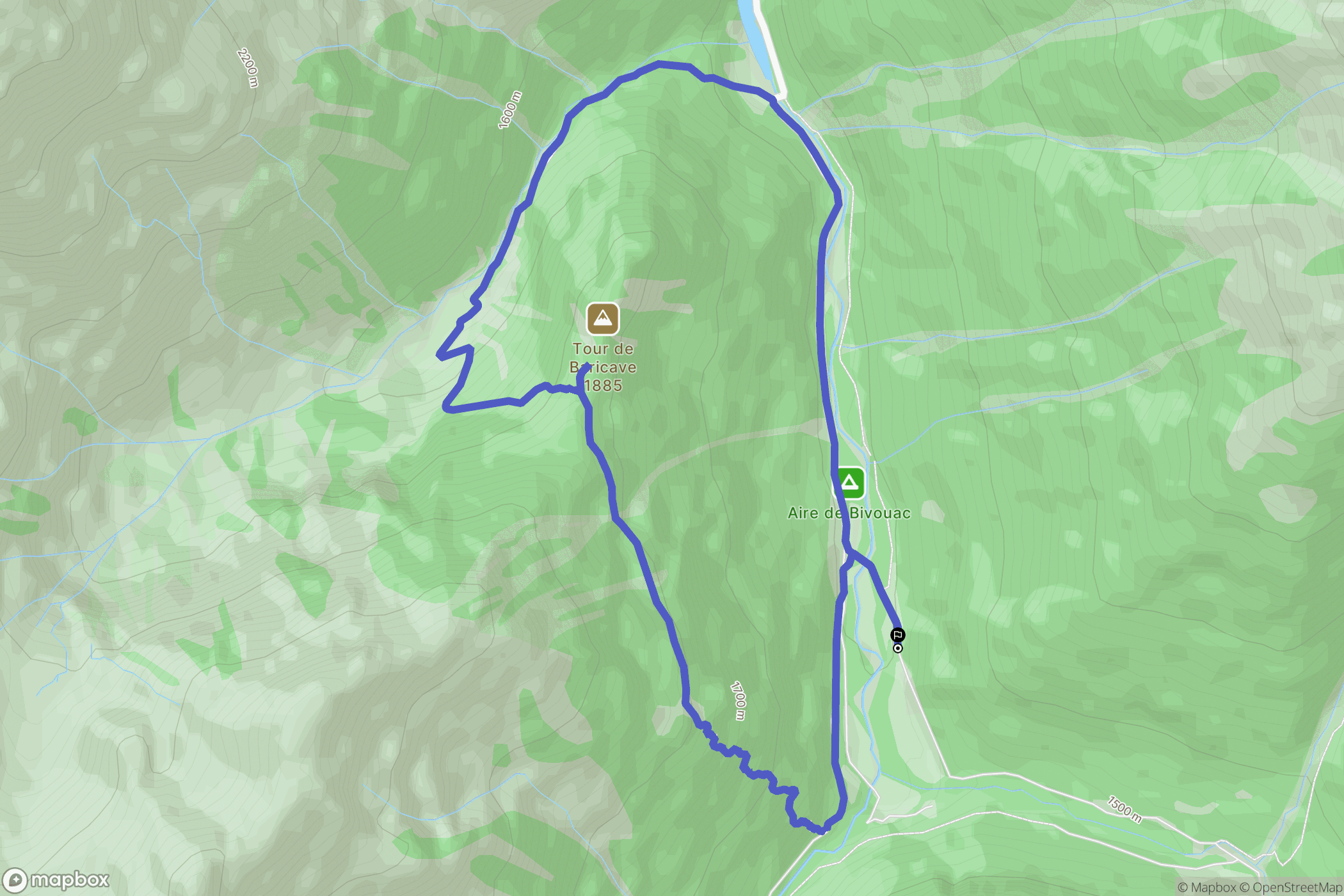 Saint-Lary-Soulan : carte du parcours de randonnée - France