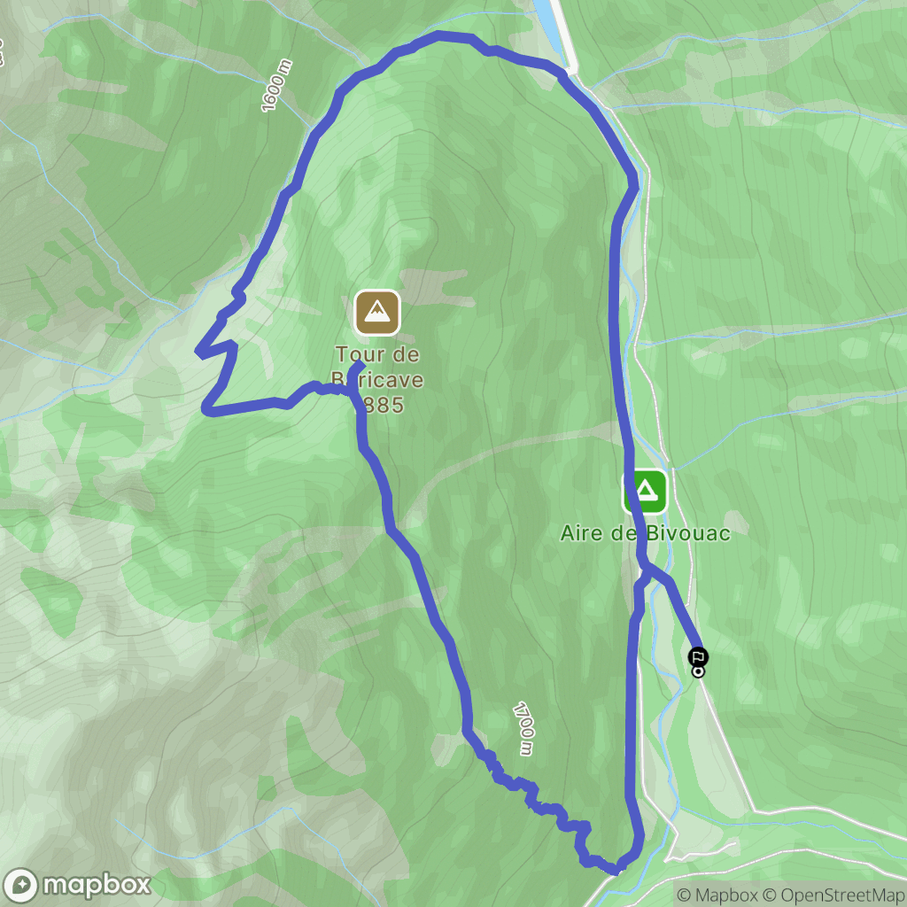 Saint-Lary-Soulan : carte du parcours de randonnée - France
