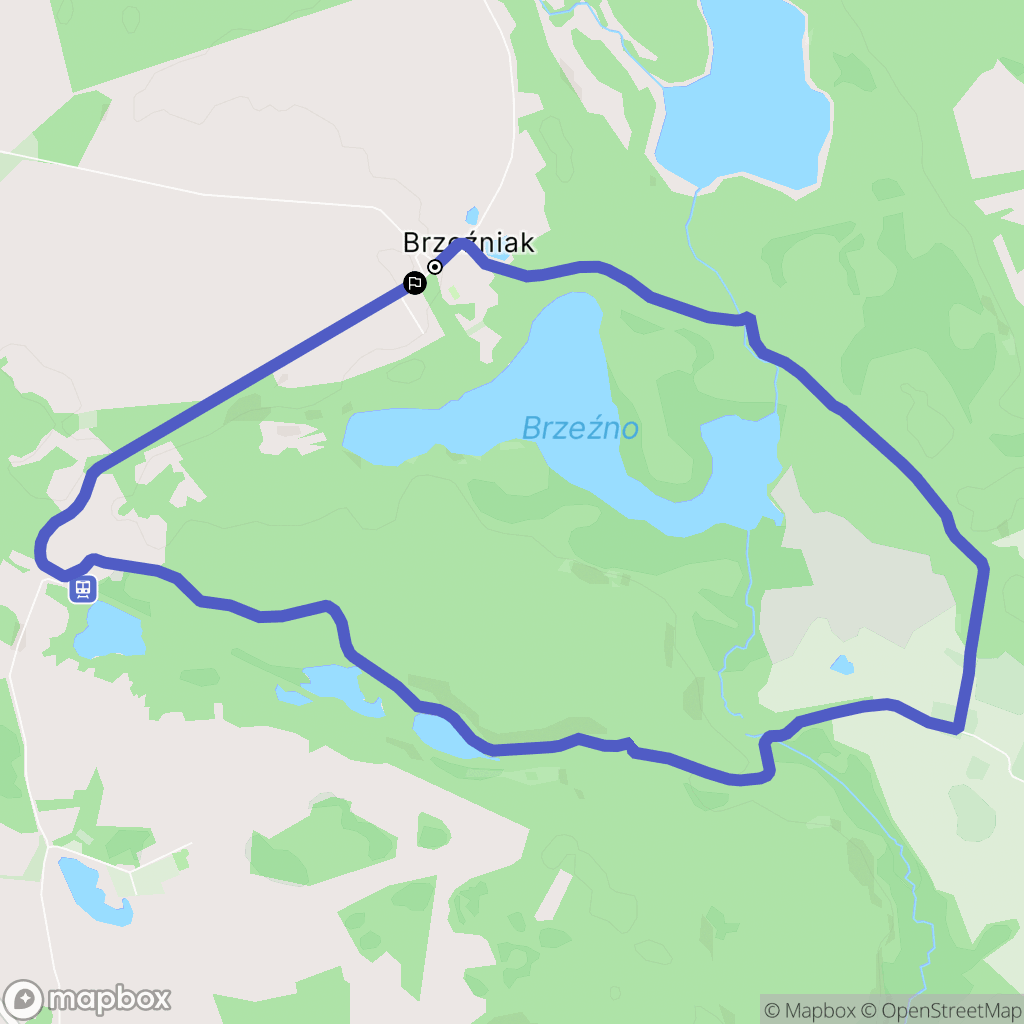 Brzeźniak: mapa trasy - Poland