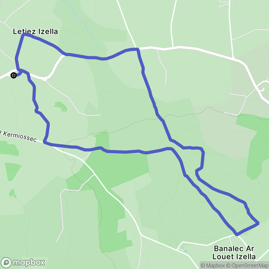 Saint-Eloy : carte du parcours de randonnée - France