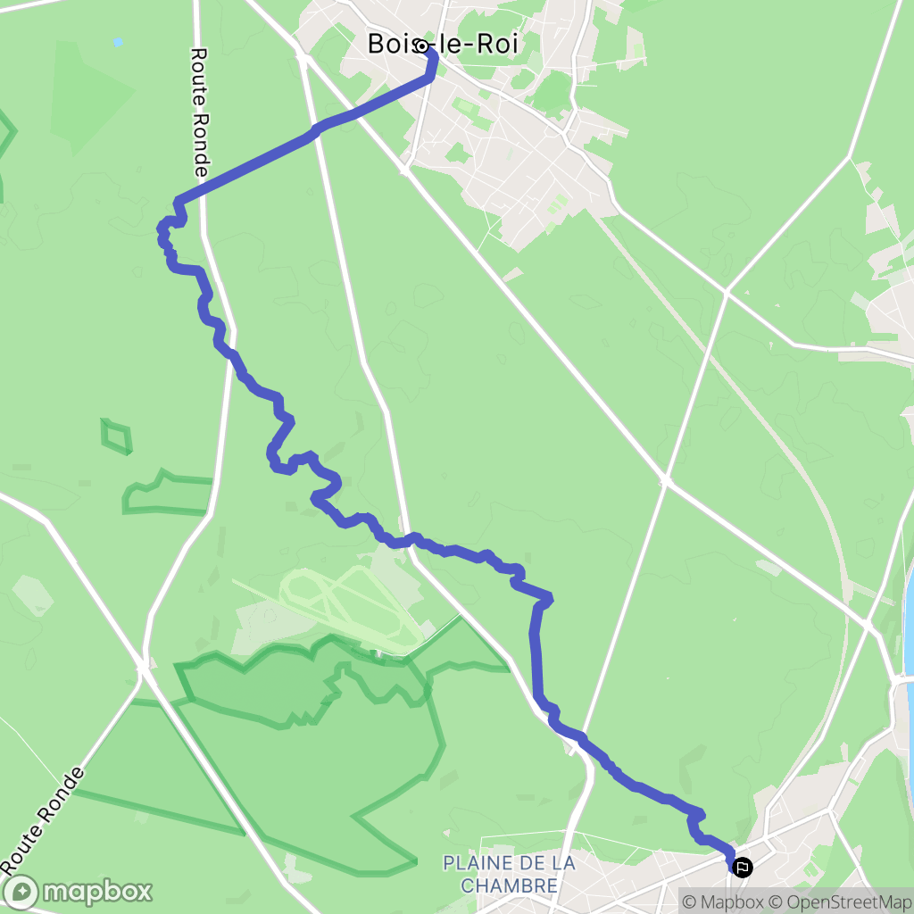 Bois-le-Roi : carte du parcours de randonnée - France