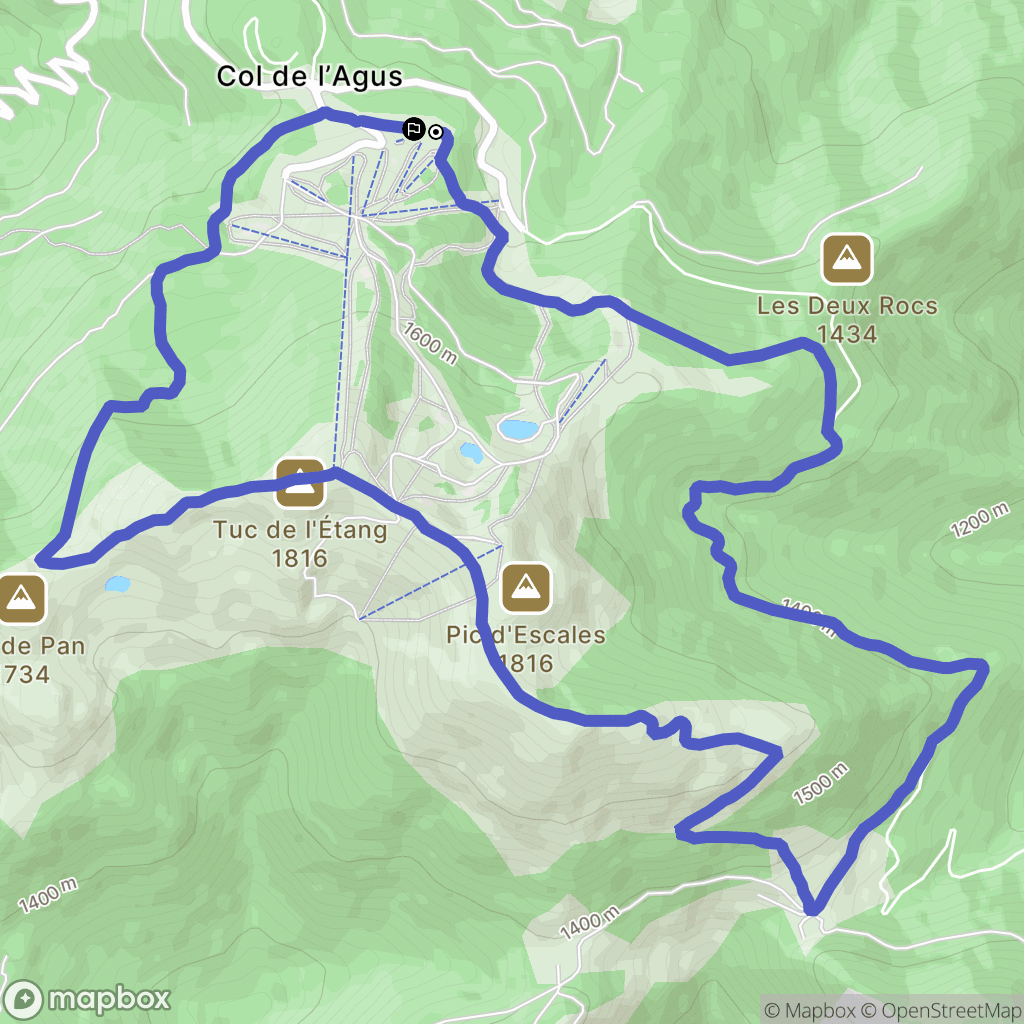 Boutx : carte du parcours de randonnée - France