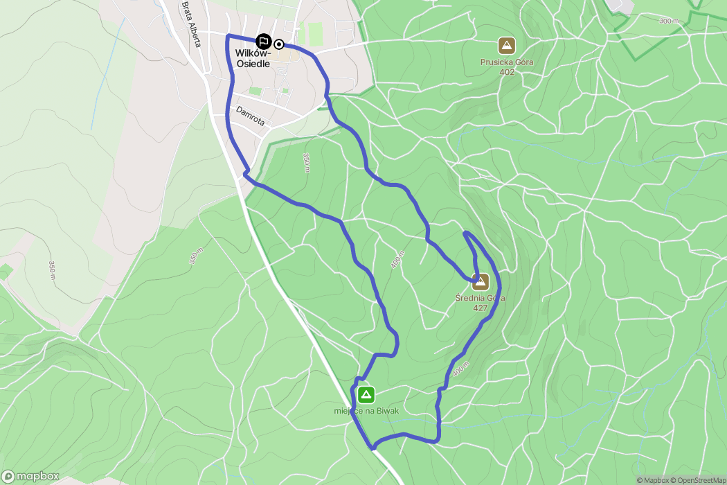 Wilków-Osiedle: mapa trasy - Poland