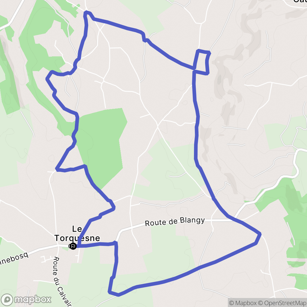 Le Torquesne : carte du parcours de randonnée - France