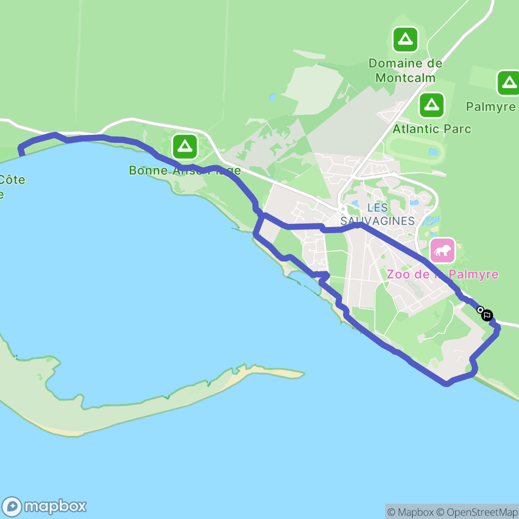 Les Mathes : carte du parcours de randonnée - France