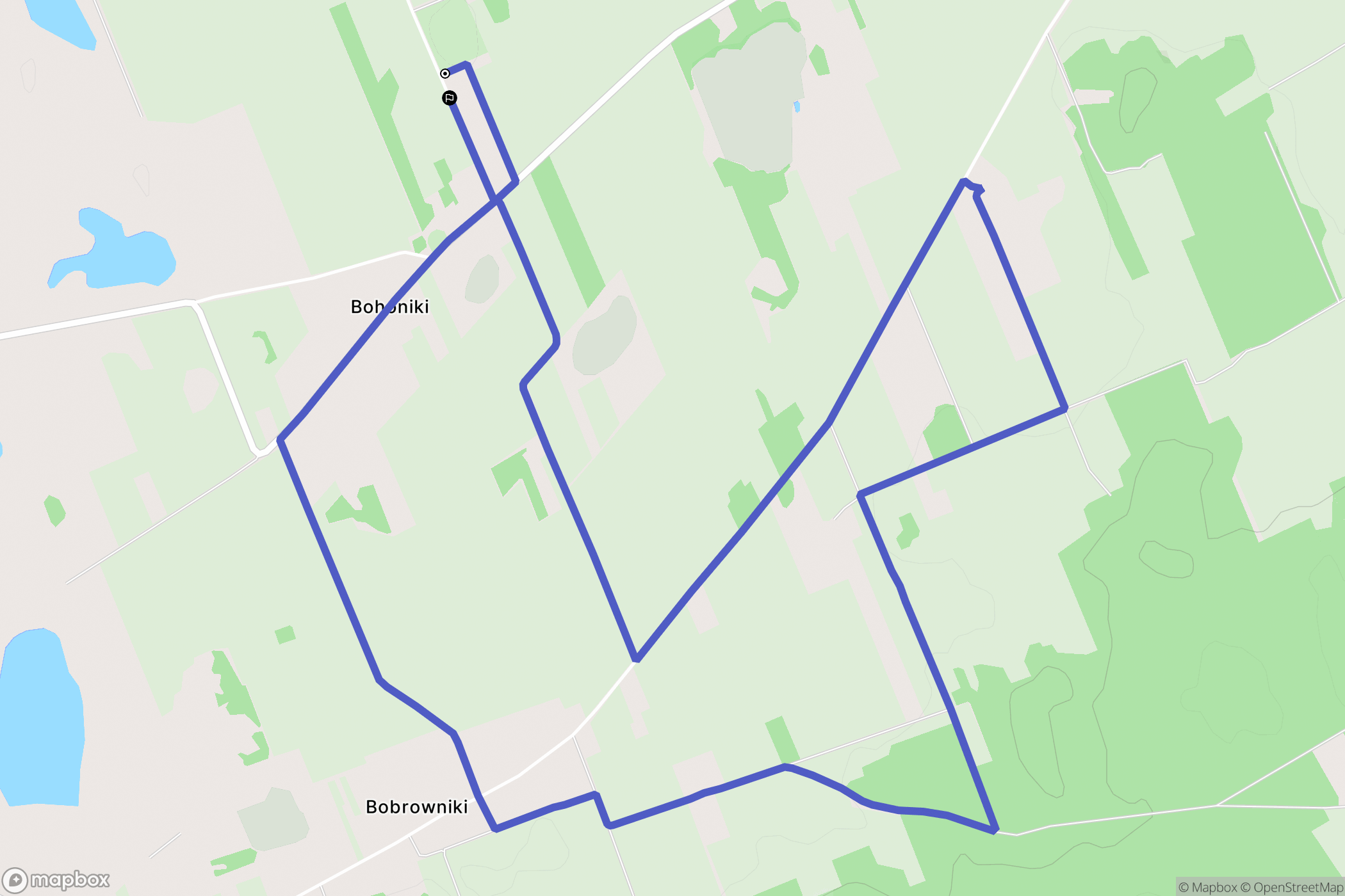 Bohoniki: mapa trasy - Poland