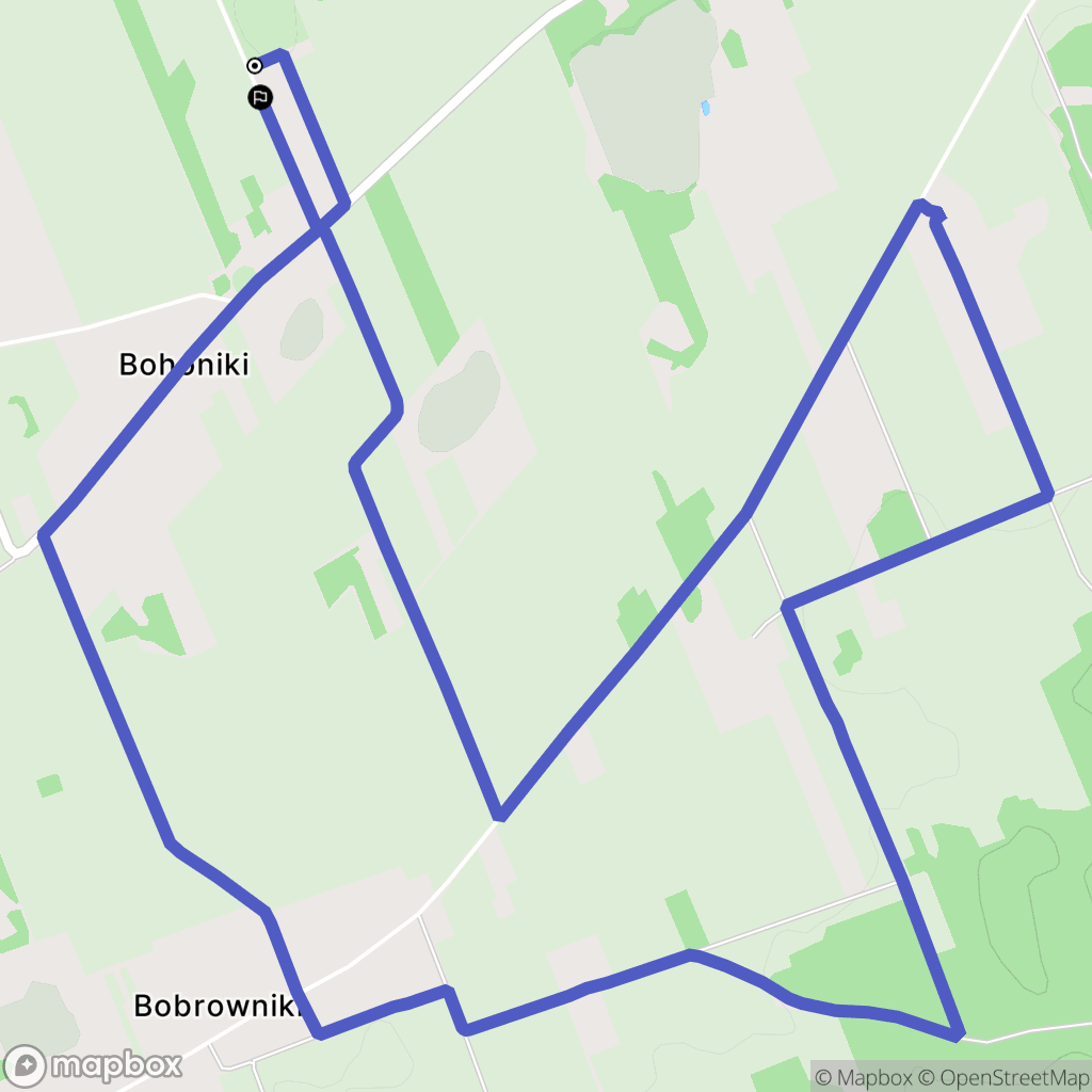 Bohoniki: mapa trasy - Poland