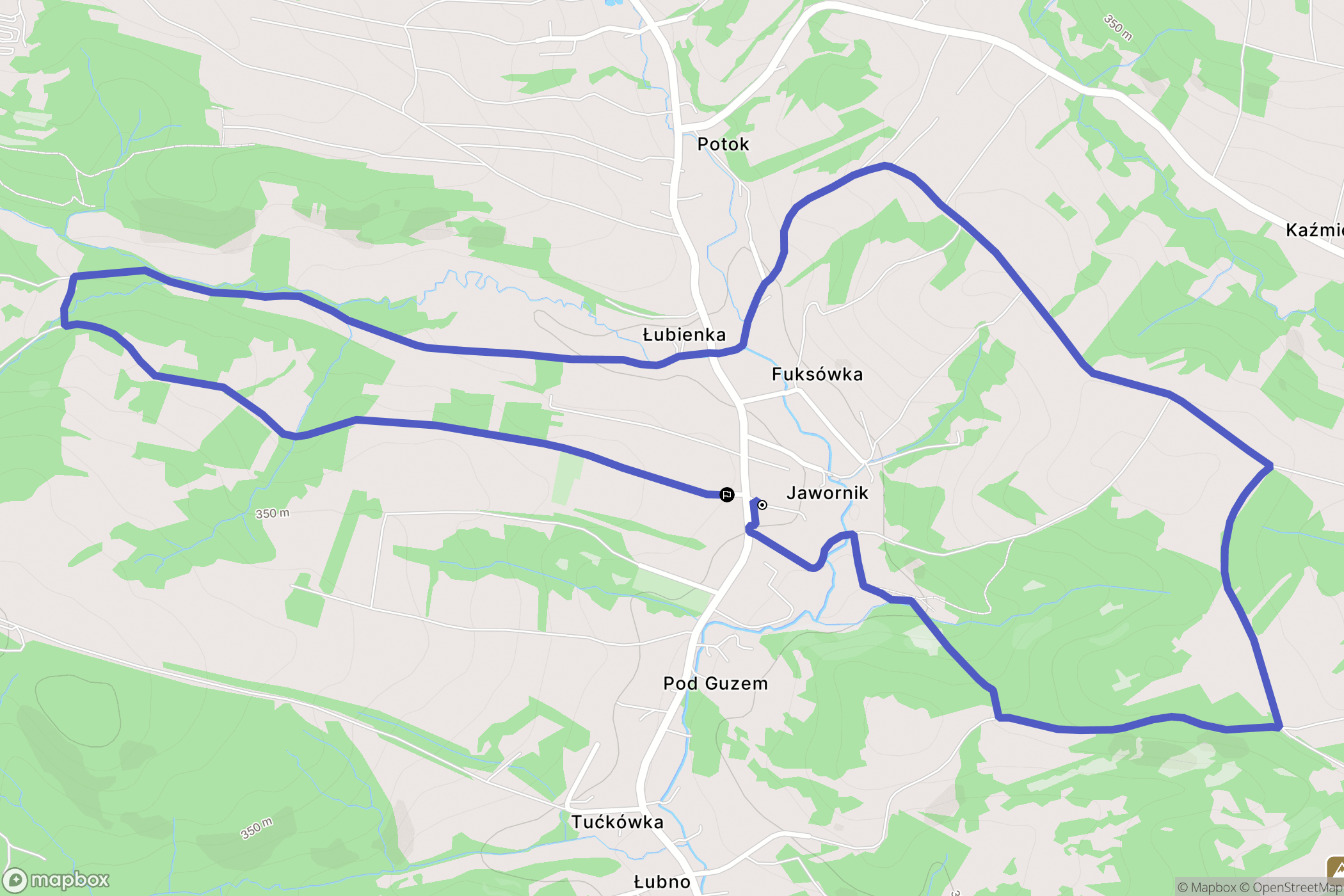 Łubno: mapa trasy - Poland