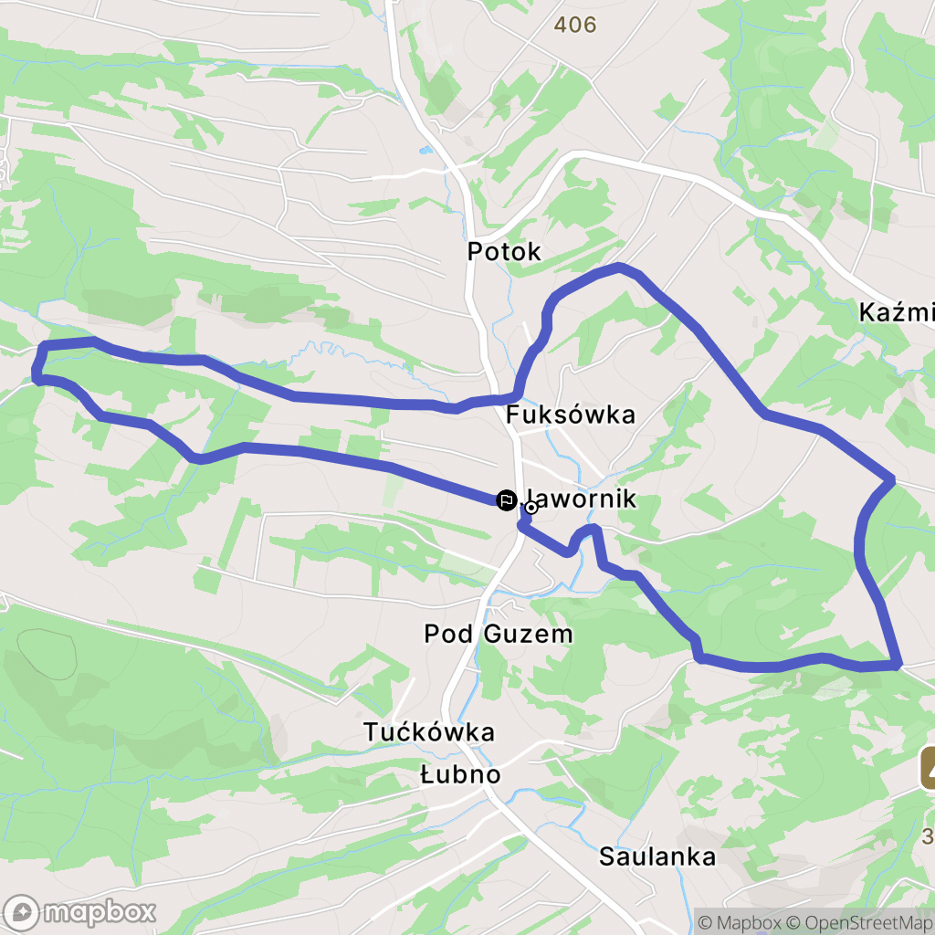 Łubno: mapa trasy - Poland