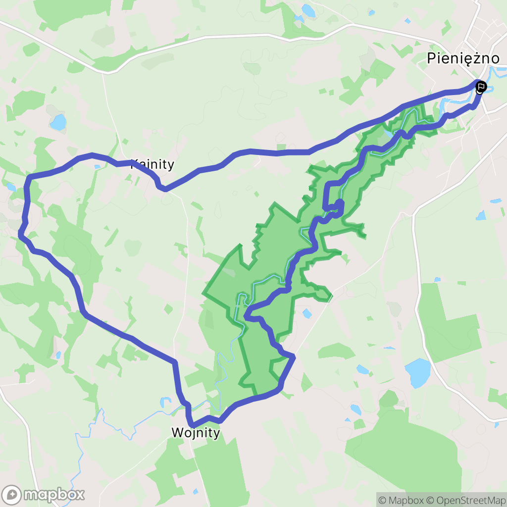 Pieniężno: mapa trasy - Poland