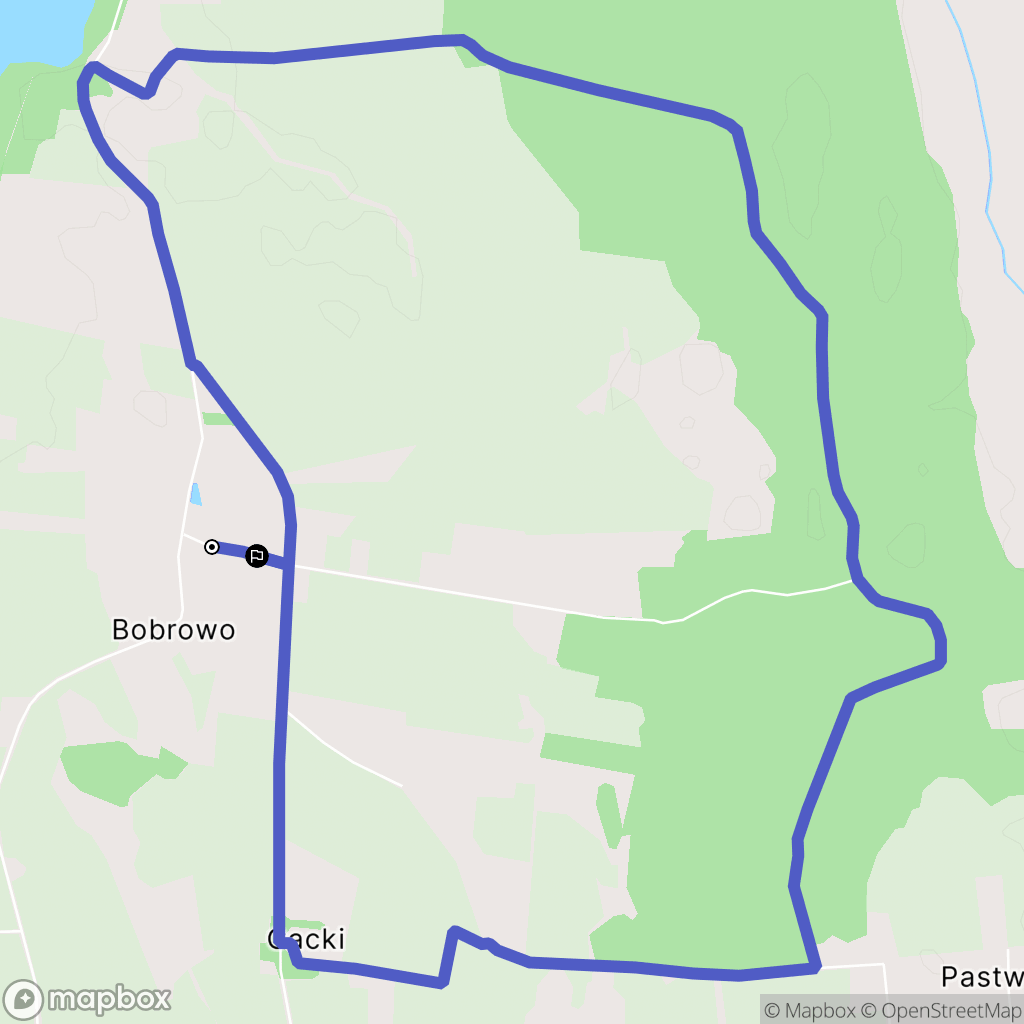 Bobrowo: mapa trasy - Poland