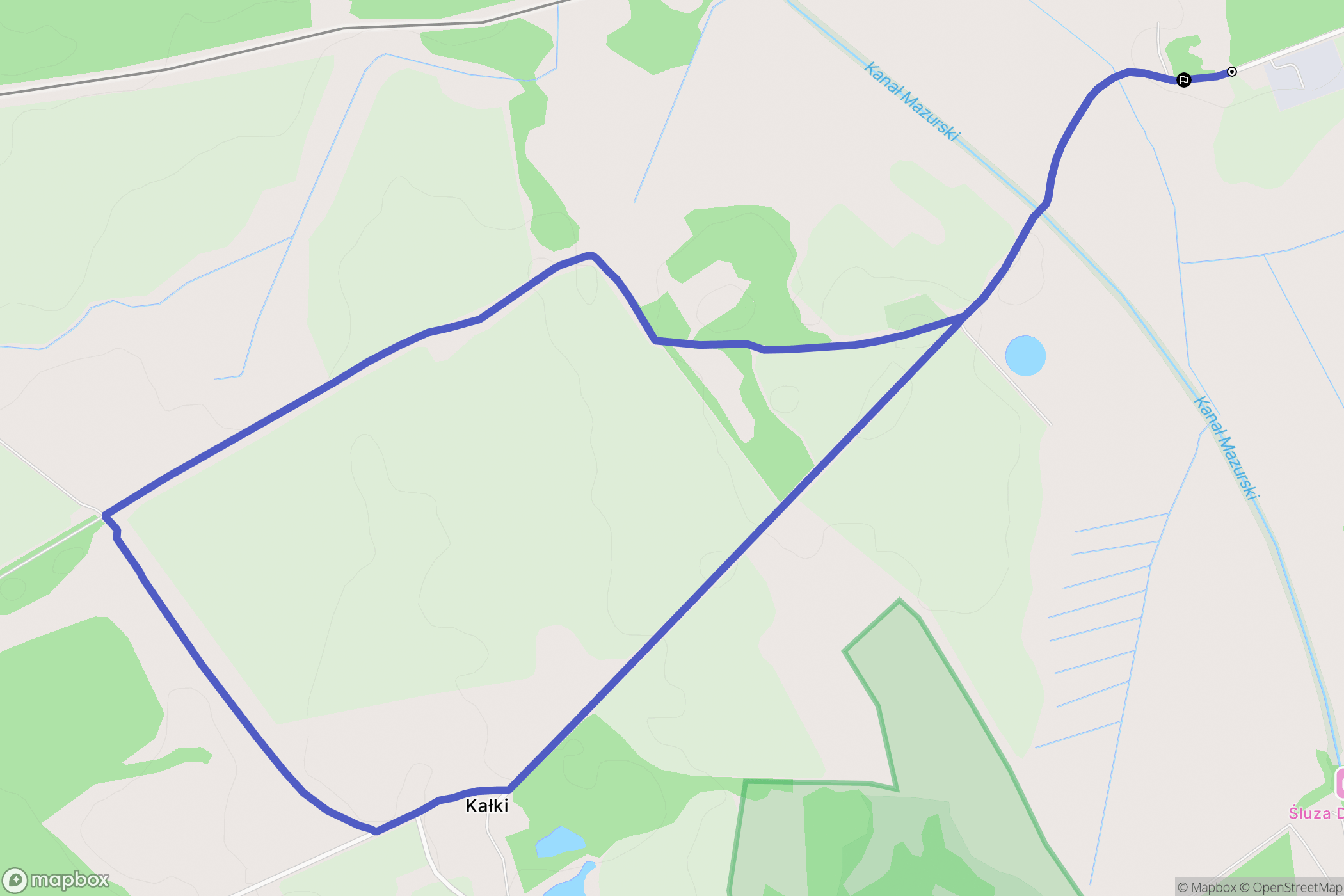 Brzeźnica: mapa trasy - Poland