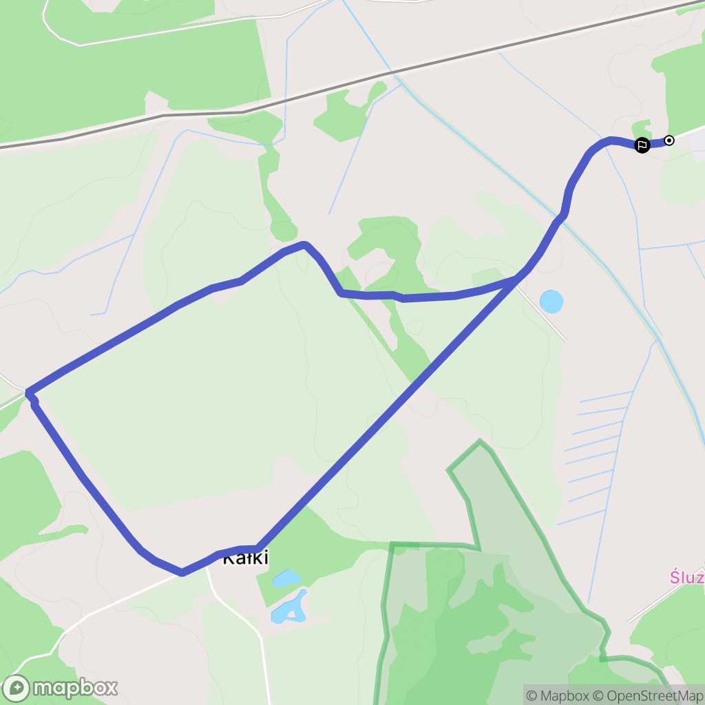 Brzeźnica: mapa trasy - Poland