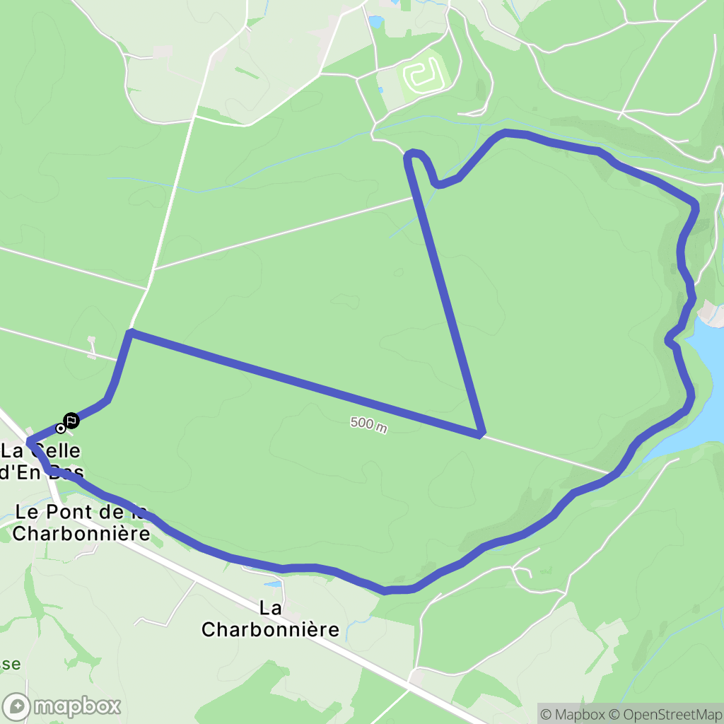 Auxy : carte du parcours de randonnée - France