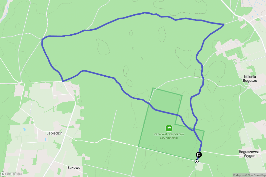 Zaścianki k. Bogusz: mapa trasy - Poland