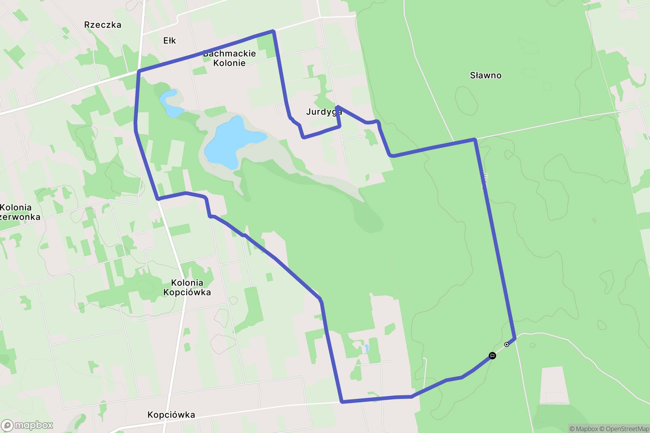 Połomin-Kolonia: mapa trasy - Poland