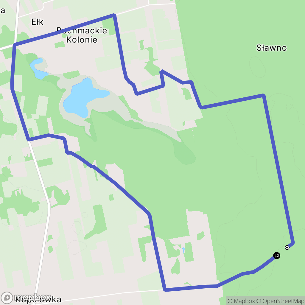 Połomin-Kolonia: mapa trasy - Poland