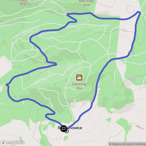 Radzimowice: mapa trasy - Poland