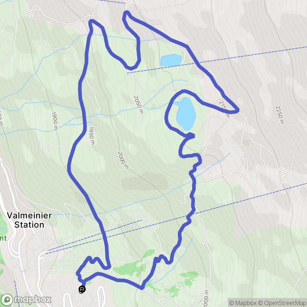 Valmeinier : carte du parcours de randonnée - France
