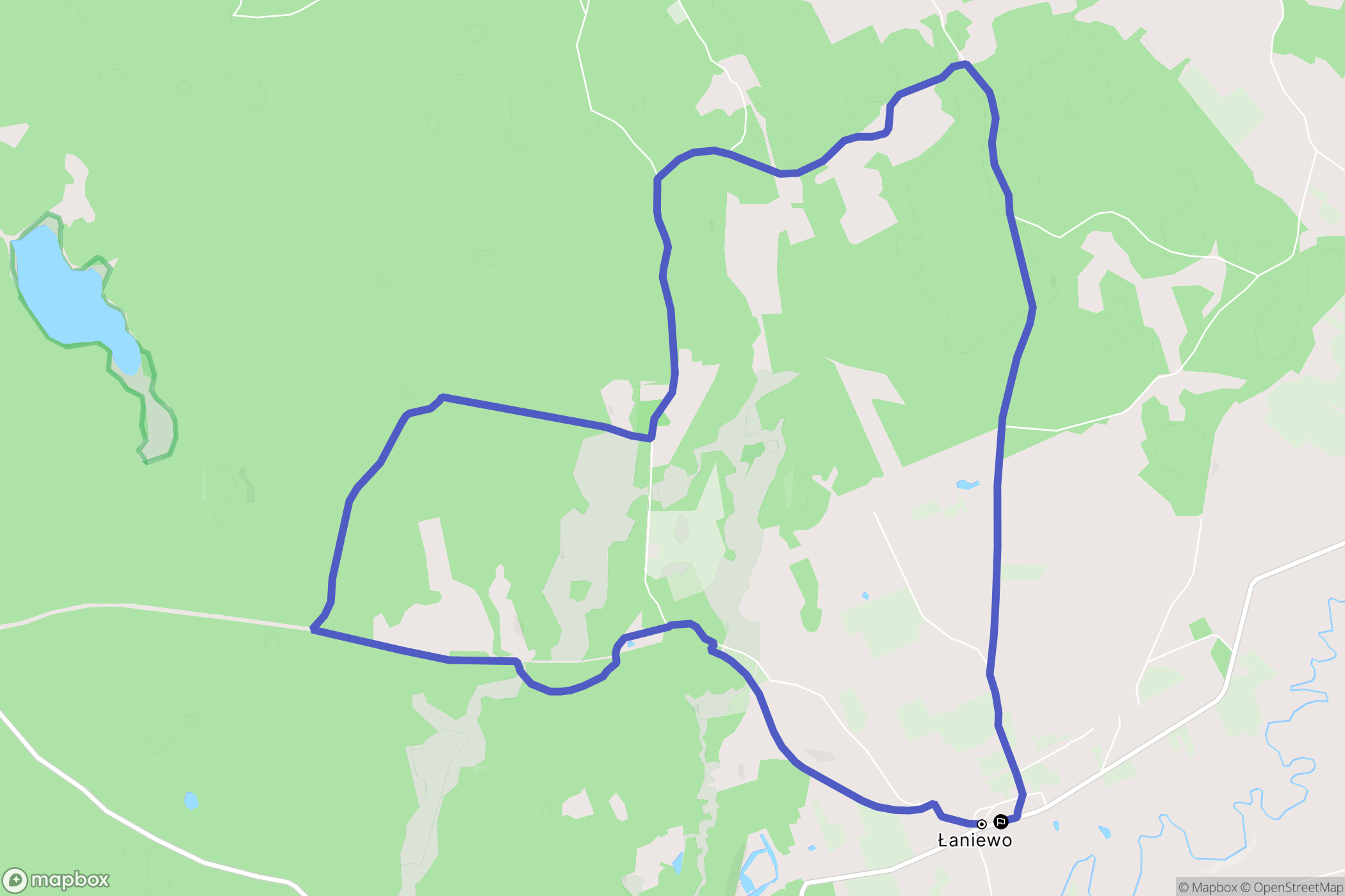 Łaniewo: mapa trasy - Poland