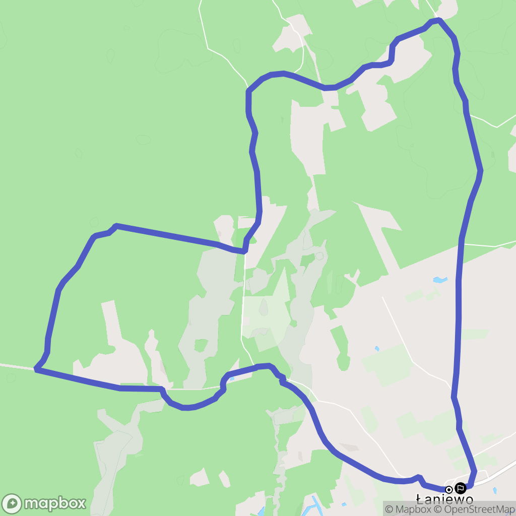 Łaniewo: mapa trasy - Poland