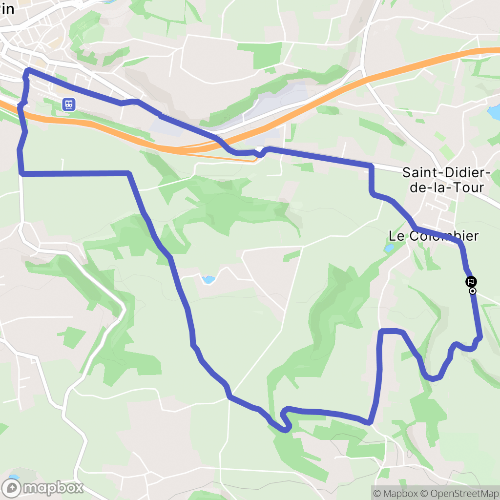 Saint-Didier-de-la-Tour : carte du parcours de randonnée - France