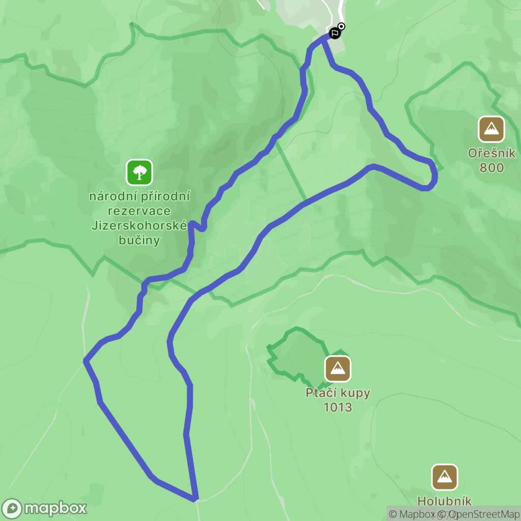 Hejnice: mapa trasy - Czechia