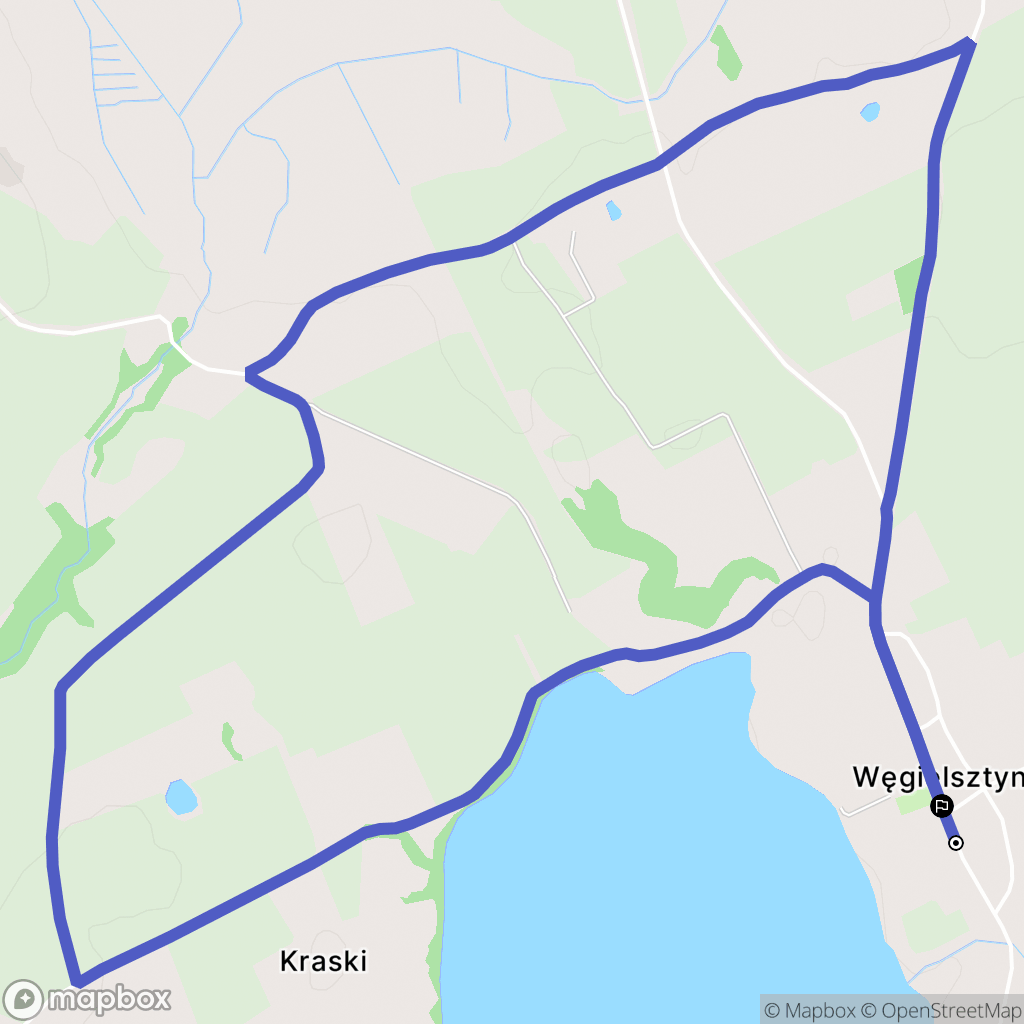 Węgielsztyn: mapa trasy - Poland