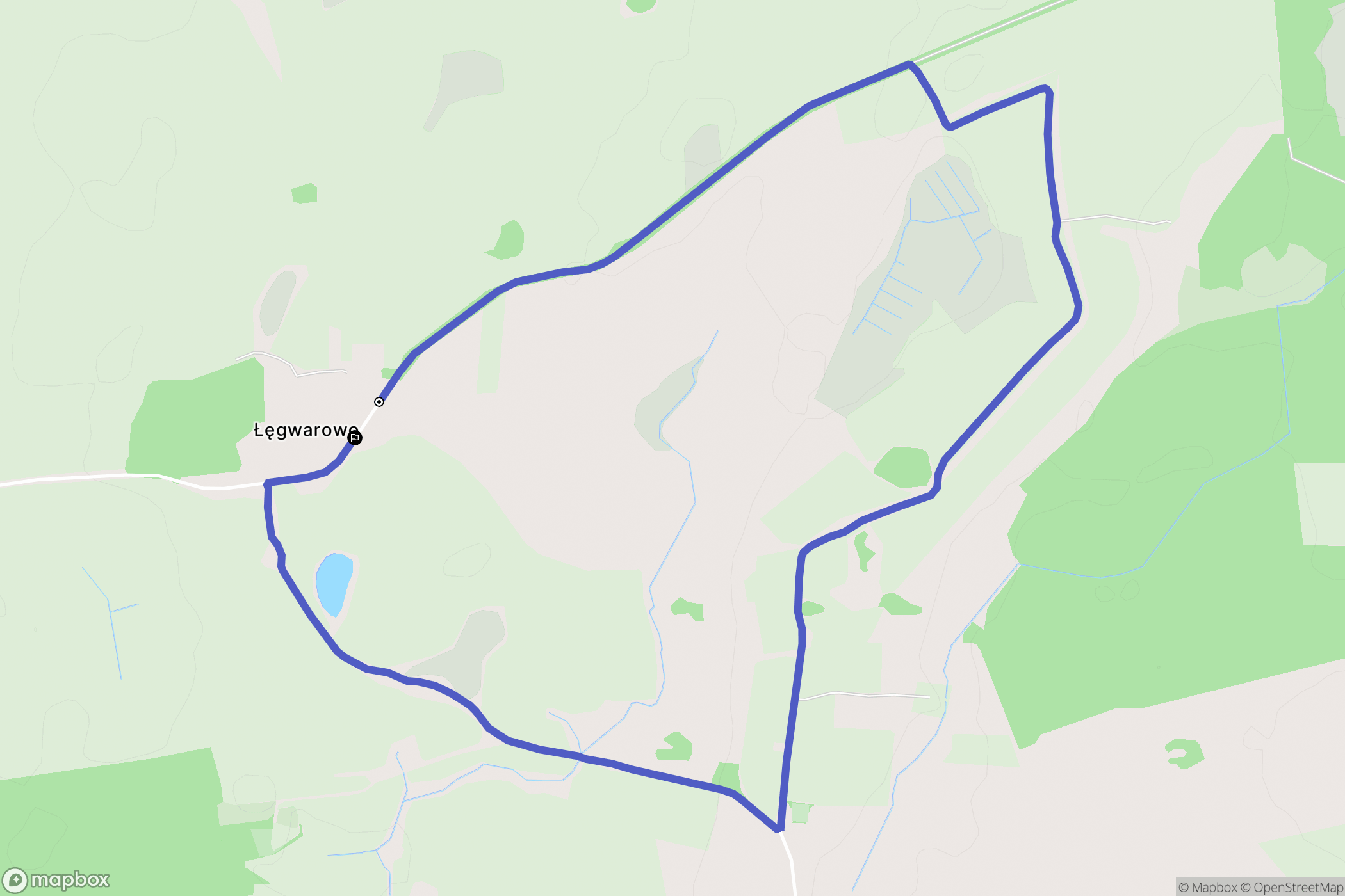 Łęgwarowo: mapa trasy - Poland